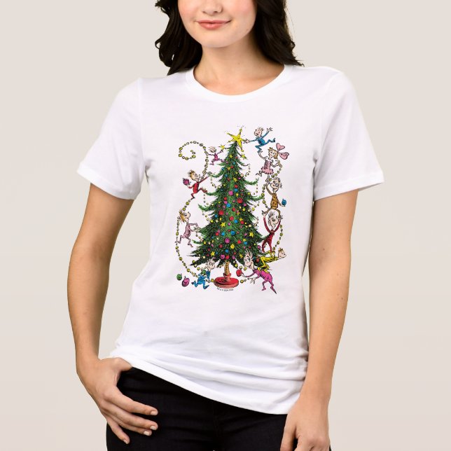T-shirt En Tri-matière Grinch classique | Arbre de Noël (Recto)
