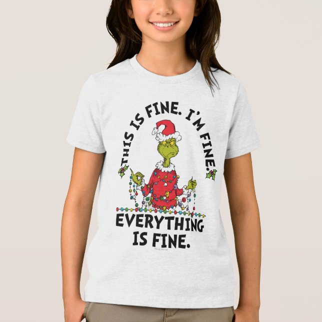 T-shirt En Tri-matière Grinch | Everything is Fine (Recto)