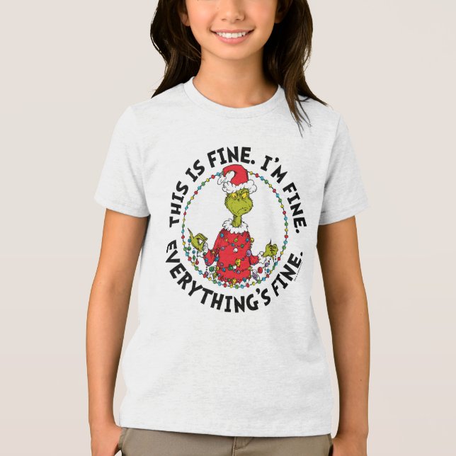 T-shirt En Tri-matière Grinch | Everything's Fine (Recto)