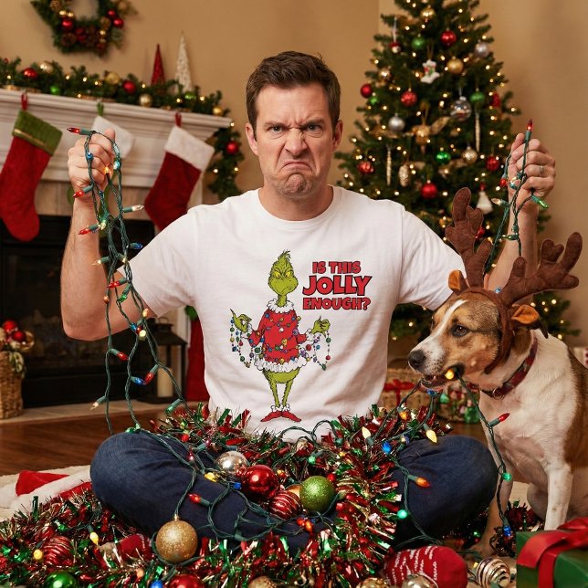 T-shirt En Tri-matière Grinch | "Is This Jolly Enough?" (Créateur téléchargé)