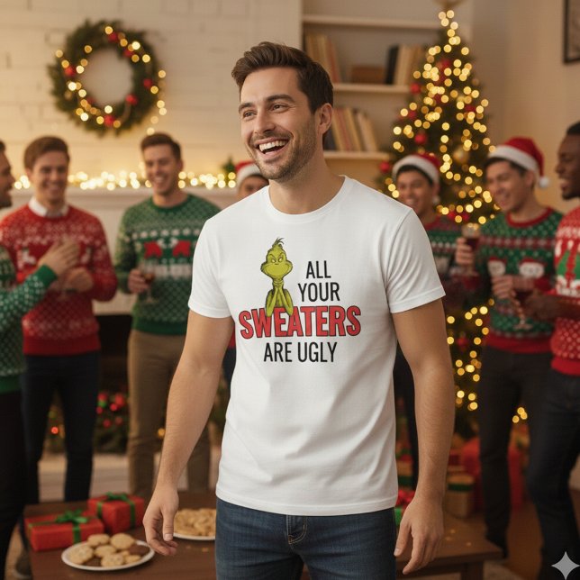 T-shirt En Tri-matière Grinch Tous Vos Pulls Sont Laids (Créateur téléchargé)