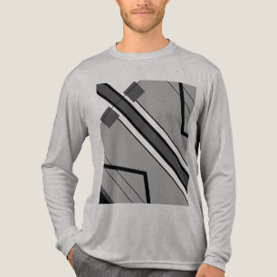 T-shirt En Tri-matière Gris Charbon noir Gras Grille MCM Look Abstrait