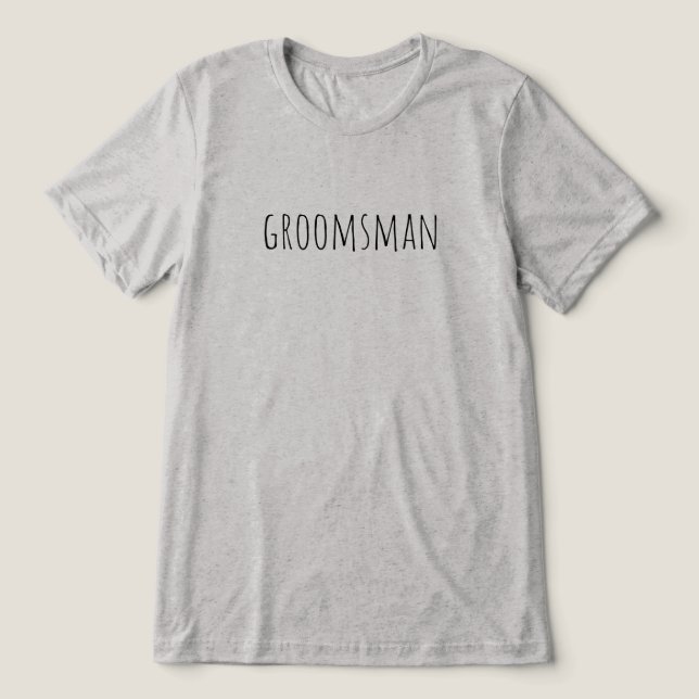 T-shirt En Tri-matière Groomsman Bridal Party Wedding (Design Recto)