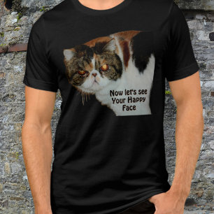 T-shirt En Tri-matière Grouchy Grumpy Chat Pas si heureux Funny