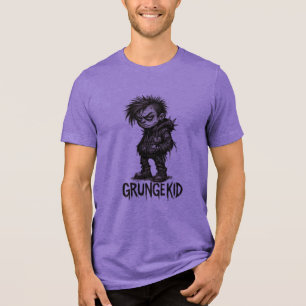 T-shirt En Tri-matière Grunge Kid – Conception de dessin animé transparen