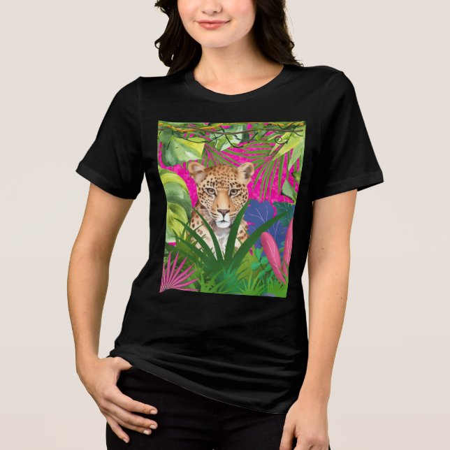 T-shirt En Tri-matière Guépard dans l'Herbe (Recto)