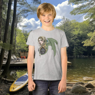 T-shirt En Tri-matière Guerrière Elfe Dragon Fantastique Magique Médiéval