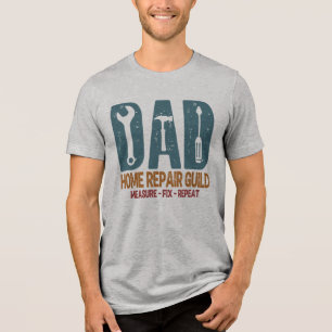T-shirt En Tri-matière Guilde de réparation à domicile de papa Mesurer Ré