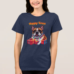 T-shirt En Tri-matière Guirlande lumineuse Bouledogue français Bulldog fr