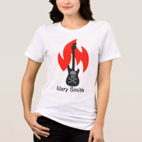 Guitare crâne et flamme