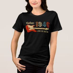 T-shirt En Tri-matière Guitare électrique basse pour idée d'anniversaire 
