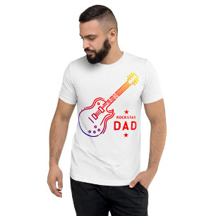 T-shirt En Tri-matière Guitare papa Rockstar