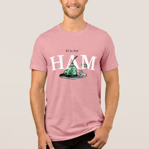 T-shirt En Tri-matière "H pour JAMBON"   Conception de l'alphabet