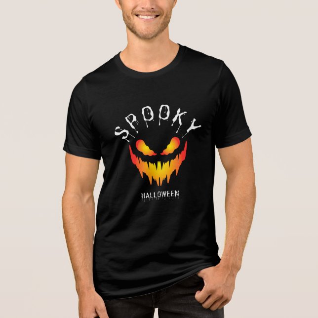 T-SHIRT  EN TRI-MATIÈRE HALLOWEEN (Recto)