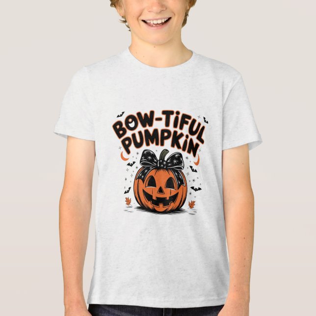 T-shirt En Tri-matière Halloween Citrouille Fun (Recto)