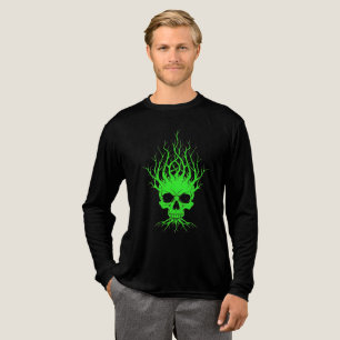 T-shirt En Tri-matière Halloween de l'arbre crânien vert