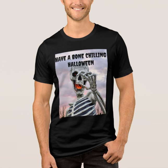 T-shirt En Tri-matière Halloween de refroidissement osseux (Recto)