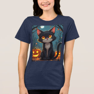 T-shirt En Tri-matière Halloween Devil Cat : Mischievous et T-shirt Éffra