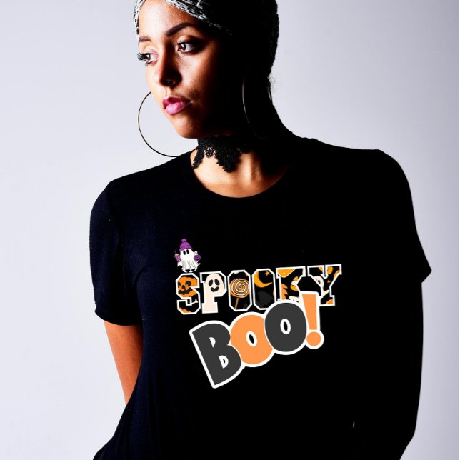 T-shirt En Tri-matière Halloween Éffrayant Boo Personnalisé (Créateur téléchargé)