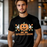T-shirt En Tri-matière Halloween Éffrayant Dude Citrouille<br><div class="desc">Halloween Éffrayant Dude Citrouille Tri-Blend Shirt présente le texte "Éffrayant Dude" dans la typographie de script moderne avec un citrouille souriant sur un arrière - plan de damier orange et vert. Idéal pour les fêtes et célébrations d'Halloween. Créé par Evco Studio www.zazzle.com/store/evcostudio</div>