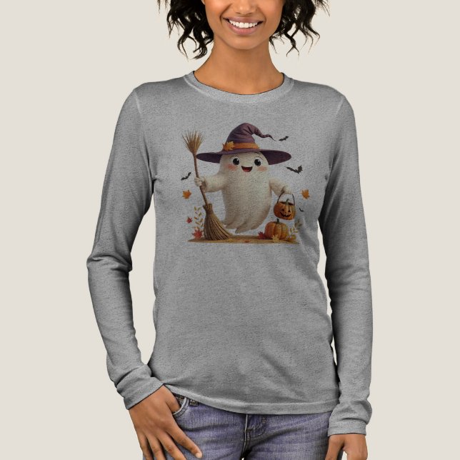 T-shirt En Tri-matière Halloween Ghost Cute Witchy (Recto)