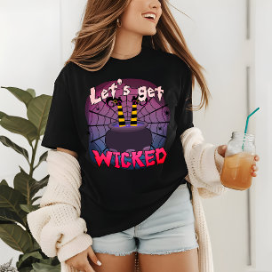 T-shirt En Tri-matière Halloween Mettons-nous la sorcière terrifiante et