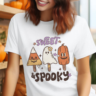 T-shirt En Tri-matière Halloween rétro doux et Éffrayant