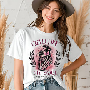 T-shirt En Tri-matière Halloween Skeleton Coffee Lover Drôle