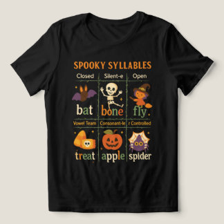 T-shirt En Tri-matière Halloween “Spooky Syllables” Poster – Fun Class