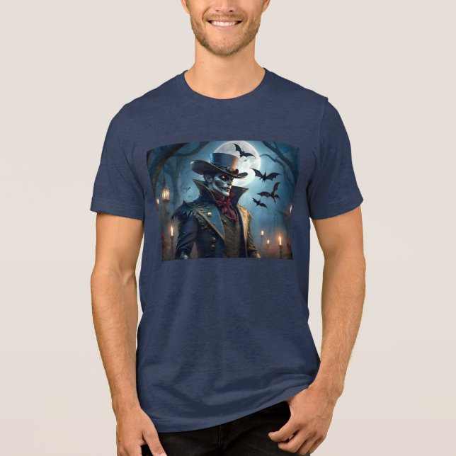 T-shirt En Tri-matière Halloween Steampunk Southern Gentleman Zombie (Recto)