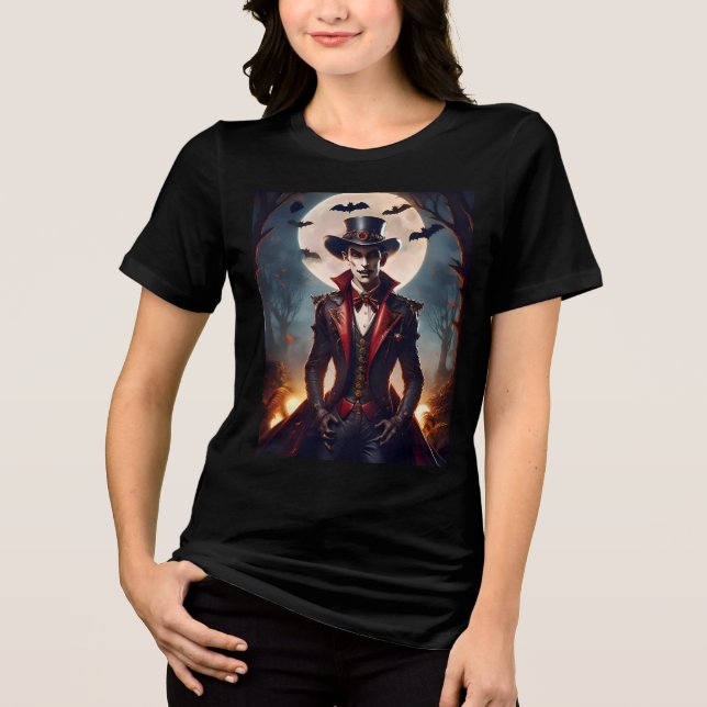 T-shirt En Tri-matière Halloween Steampunk Vampire Zombie (Recto)