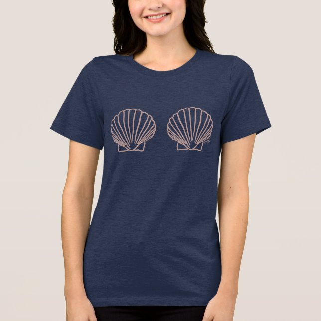 T-shirt En Tri-matière Hand-drawn Cheeky Clam Shells (Recto)