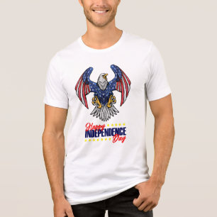 T-shirt En Tri-matière Happy Independence day with eagle