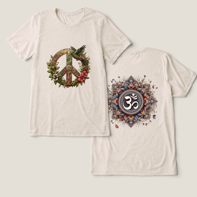 T-shirt En Tri-matière Harmonie Divine : Le Mandala ॐ (Design Recto & Verso)