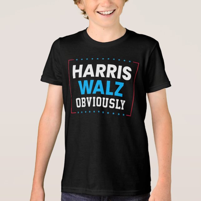 T-shirt En Tri-matière Harris Walz 2024 Évidemment (Recto)