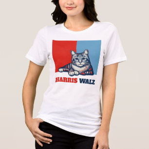 T-shirt En Tri-matière Harris Walz 2024 Manifestement Chat
