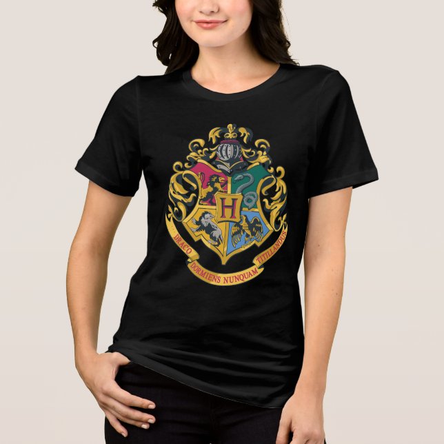 T-shirt En Tri-matière Harry Potter | Cimier de Poudlard - Couleur complè (Recto)