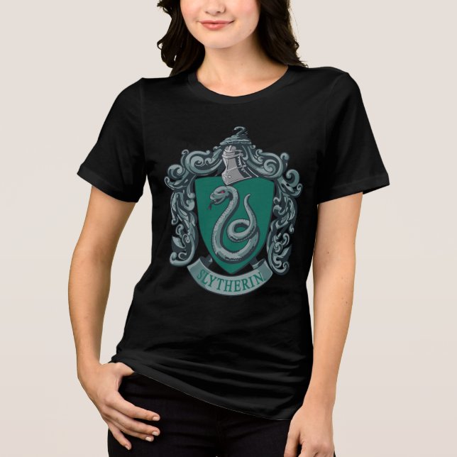 T-shirt En Tri-matière Harry Potter | Slytherin Crest Green (Recto)