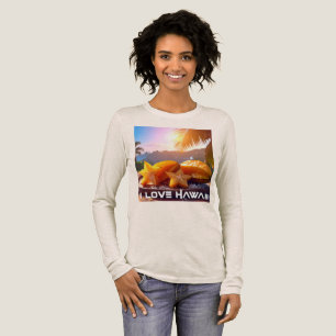 T-SHIRT  EN TRI-MATIÈRE HAWAÏ - J'AIME HAWAÏ