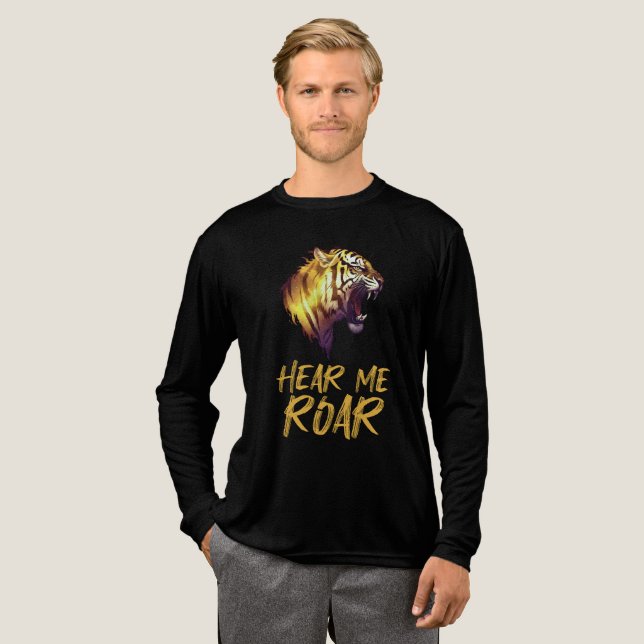 T-shirt En Tri-matière Hear Me Roar, Tiger Head Graphic (Recto complet)