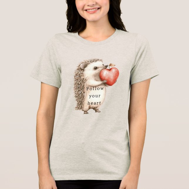 T-shirt En Tri-matière Hedgehog Apple Heart (Recto)