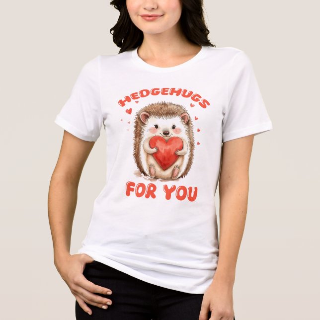 T-shirt En Tri-matière Hedgehugs For You, Cute Hedgehog Heart  (Recto)