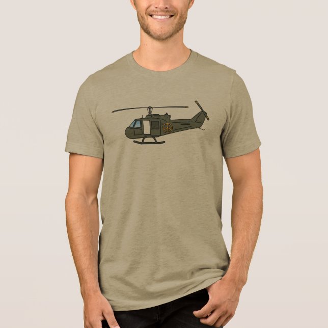 T-shirt En Tri-matière Helicopter Army UH1 HUEY (Recto)