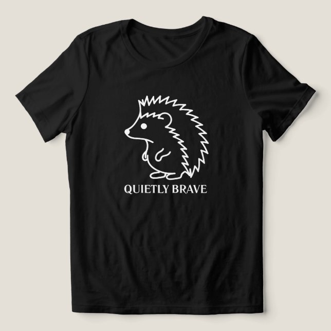 T-shirt En Tri-matière Hérisson discrètement courageux (Design Recto)