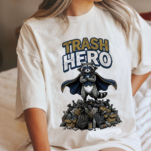 T-shirt En Tri-matière Héros de poubelle Raton laveur Super-héros Design
