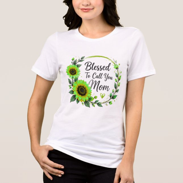T-shirt En Tri-matière Heureuse de vous appeler maman (Recto)