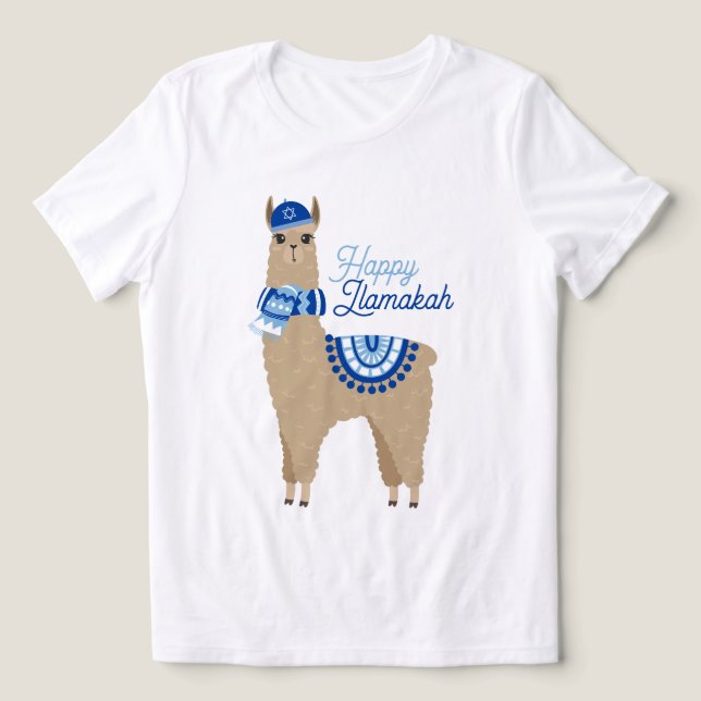 T-shirt En Tri-matière Heureux Llamakah Funny Hanoukka (Design Recto)