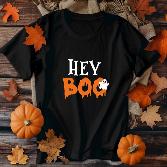 T-shirt En Tri-matière Hey Boo Halloween mignonne Ghost Funny Saison Éffr (Créateur téléchargé)