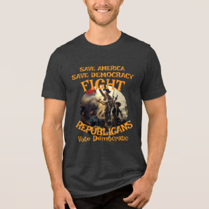 T-SHIRT EN TRI-MATIÈRE HG CBP PATRIOTE FIERTE AMÉRICAINE FAMILLE 1776 ROU