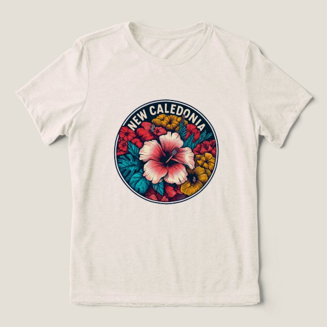 T-shirt En Tri-matière Hibiscus en Nouvelle-Calédonie (Design Recto)